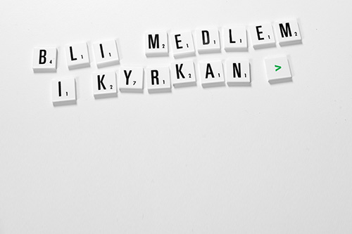 Länken leder till sidan blimedlemikyrkan.fi.
