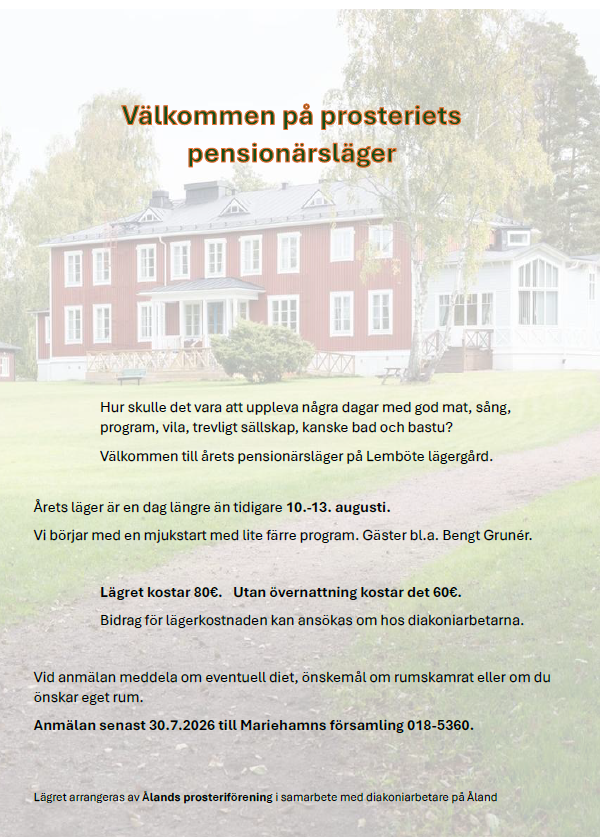 Affisch pensionärsläger